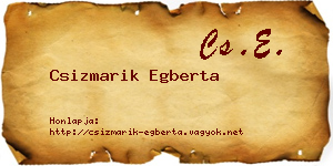 Csizmarik Egberta névjegykártya